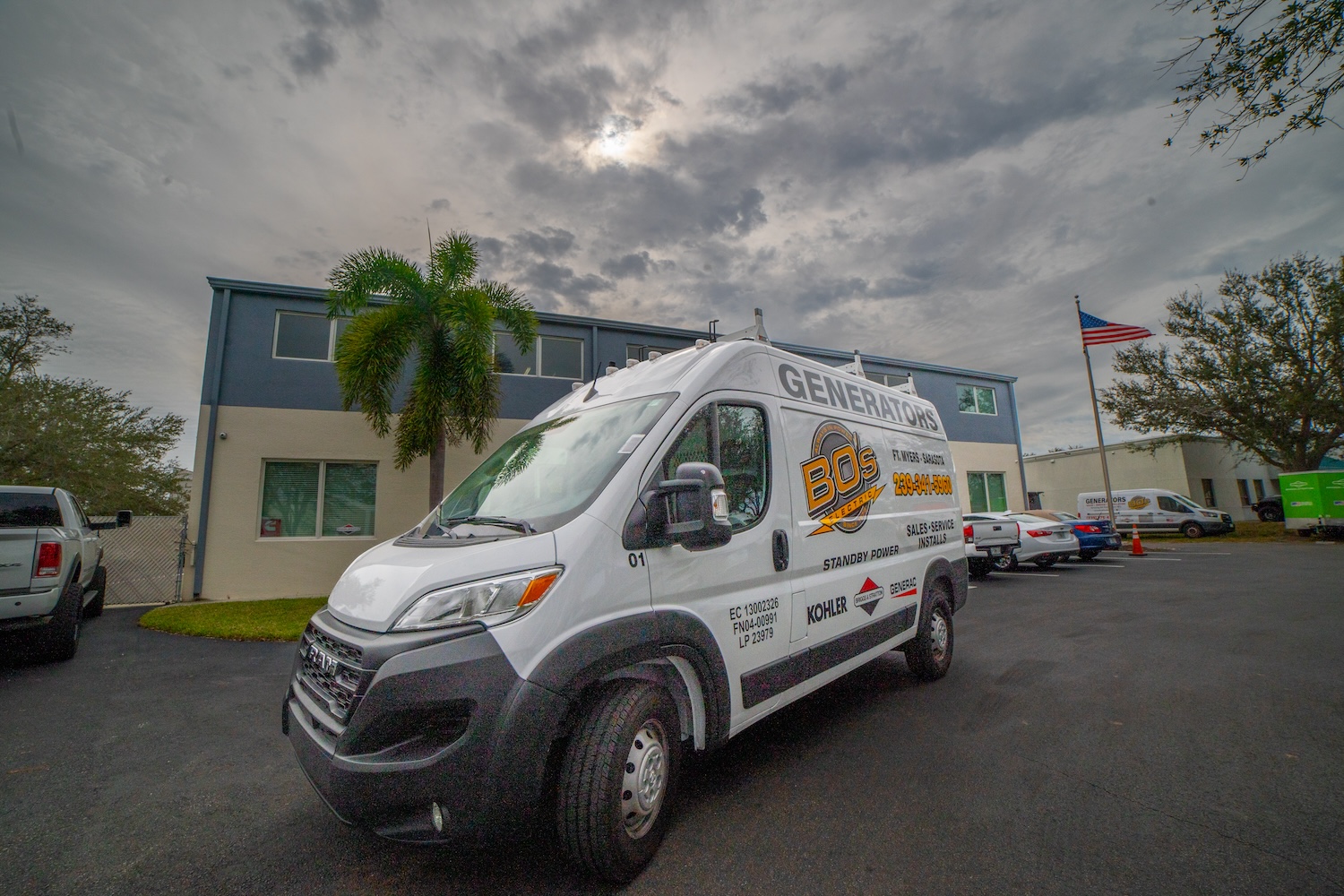 bo's electric generator repair truck